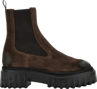 Hogan Bruine platte schoenen voor vrouwen - Dames - Chelseaboots - Bruin - 36 1/2 EU - Schoenen