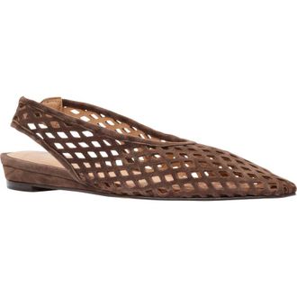 Andr&eacute; Assous Brielle Pointed Toe Slingback Flat in Pinecone at Nordstrom, Size 6.5