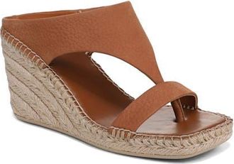Franco Sarto Farren Espadrille Platform Wedge Sandal in Caramel Brown at Nordstrom, Size 7.5