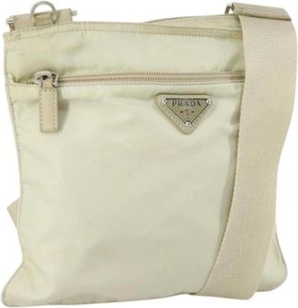 Prada Pre-owned Cross Body Bags, female, Beige, Size: ONE SIZE Pre-owned Vintage Cross Body Bag