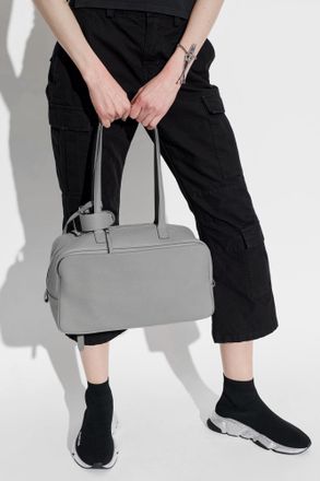 Balenciaga Shoulder Bag Carrie Bowling Medium, Womens, Grey