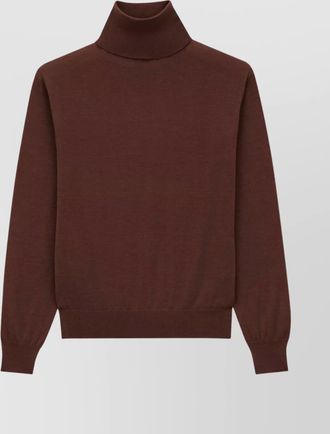 Saint Laurent turtleneck knitwear with ribbed cuffs and hem