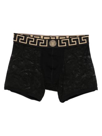 Versace logo-pattern boxers - Black