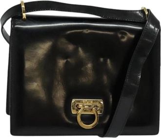 Ferragamo Tweedehands leren schoudertassen - Dames - Vintage Schoudertas - Zwart - ONE Size - Vintage