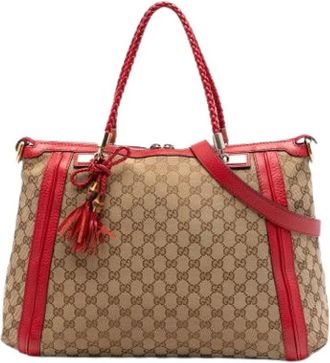 Gucci Pre-owned Bella Tote - Dames - Vintage Shopper - Bruin - ONE Size - Leer - Vintage