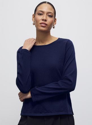 Contemporaine Womens Fine-knit boat-neck sweater