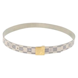 Louis Vuitton Pre-owned Belts, female, White, Size: ONE SIZE Pre-owned Damier Azur Belt