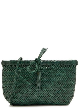 Dragon Diffusion Minsu Woven Leather Cross-body bag - Dark Green - One Size
