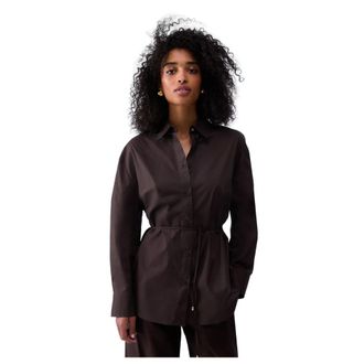 Liu Jo Dames, Blouses & Shirts, Bruin, Maat: S Katoen