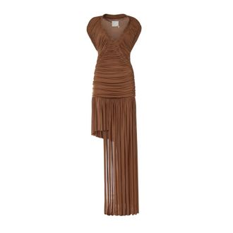 CHRISTOPHER ESBER Party Dresses, female, Brown, Size: S Theron Drape Dress