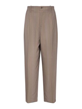 Golden Goose Wool Blend Trousers With Pinstripe Pattern