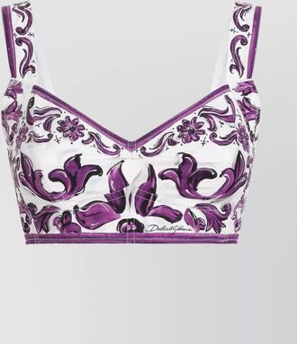 Dolce & Gabbana graphic print floral crop top