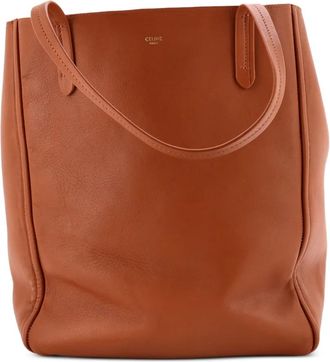 Celine Phantom Cabas Leather with Shearling Medium tote bag - Bruin