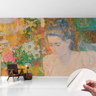 Tulup Carta Da Parati Autoadesiva - Impermeabile - Murale Da Parete - Decorazione Murale - Ritratto Floreale 416x254 Cm
