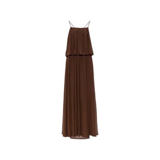 Gestuz Gzsamera Dress - Dames - Maxi kleedjes - Bruin - L - Polyester - Kleedjes