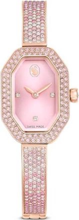 Swarovski Dextera Bangle Quartz Crystal Pink Dial Ladies Watch 5717588