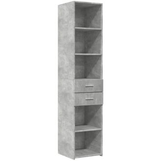 vidaXL Credenza Grigio Cemento 40x42,5x185 cm in Legno Multistrato - Vidaxl
