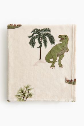 H&M Gemustertes Fleeceplaid - Beige