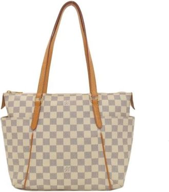 Louis Vuitton Pre-owned Tote Bags, female, Beige, Size: ONE SIZE Pre-owned Vintage Damier Azur Tote Bag