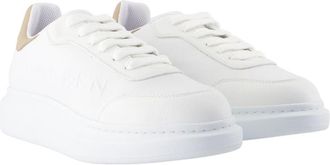 Alexander McQueen Mens Oversized Leather Sneaker White Calfskin