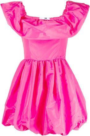 Msgm ruffled off-shoulder puffball dress - women - Polyester/Polyester - 38 - Pink