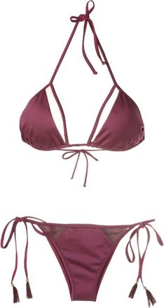 Brigitte cut-out triangle-cup bikini - women - Polyamide/Spandex/Elastane - GG - Purple