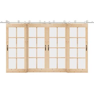 vidaXL Vidaxl - Kit Binari Porta Scorrevole 400 cm Acciaio Inossidabile Argento