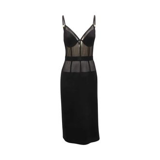 Elisabetta Franchi Midi Dresses, female, Black, Size: L Ab-701-51E2 Midi Dress