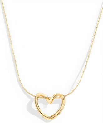 Mint & Lily Open Heart Necklace in Gold at Nordstrom, Size 16