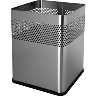 Helit Helit - Cesta De Papel 18l A325xl240xf240mm Cuadrado Va Plateado