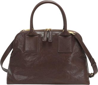Tiffany & Fred Classic Leather Dome Satchel