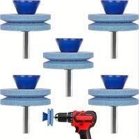 OEM Afilador De Cuchillas Para Cortac&eacute;sped, Afilador De Cuchillas De Corind&oacute;n De Doble Capa, Resistente Al Desgaste, Universal, Apto Para Cualquier Taladr