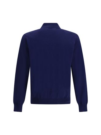 Tom Ford Long-Sleeved Cotton Polo - Navy