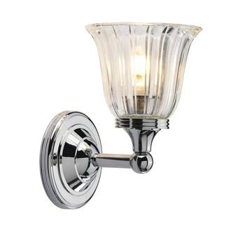 Loops IP44 Wall Light Glass & Chrome Polished Chrome LED G9 3.5W in Clear