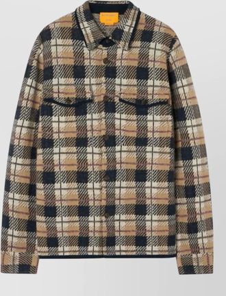 Guest In Residence checked cashmere long-sleeve shirt