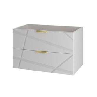 Petits Meubles Mueble bajo lavabo 80cm paneles de melamina y mdf blanco