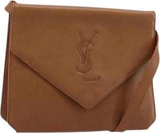 Saint Laurent Pre-owned Leren Schoudertas - Dames - Vintage Schoudertas - Bruin - ONE Size - Leer - Vintage