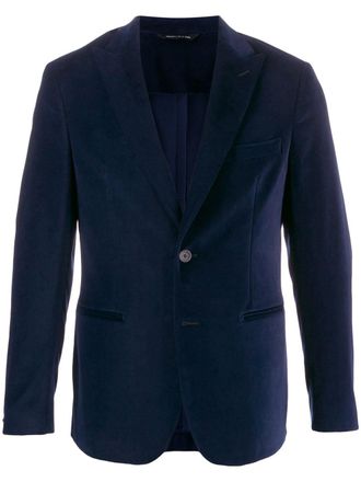 Tonello slim fit velvet blazer - Blue