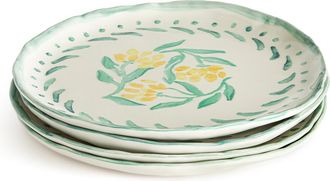 La Redoute Interieurs Set van 4 platte borden in aardewerk, Capria