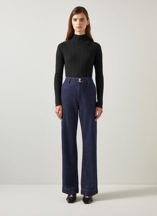 L.k. Bennett Womens West Knitted Tops, Black - Size 2XL