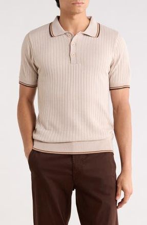 Tom Baine Knit Polo Sweater in Beige at Nordstrom Rack, Size Xx-Large