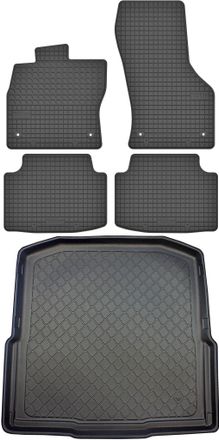 OEM Skoda Octavia Iii 5e Kombi De 05.2013 A 05.2020. Juego De Alfombrillas De Goma Para Coche Y Alfombrilla Para Maletero