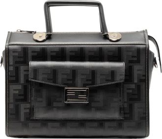 Fendi Borsa a tracolla Soft Trunk in tela cerata con motivo Zucca 2010-2025 - Nero