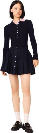Maje Mini elasticated waist skirt in Navy at Nordstrom, Size 40 Eu
