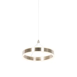 QAZQA Moderno L&aacute;mpara Colgante De Acero 30 Cm Con Led Regulable En 3 Pasos - Lyani Aluminio /acero /pl&aacute;stico Redonda Incluye Led Max. 1 X 12 Watt - Qazqa