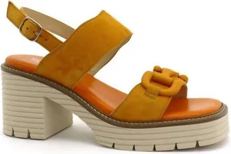 Softwaves Womens Bree Platform Heeled Sandal In Pumpkin