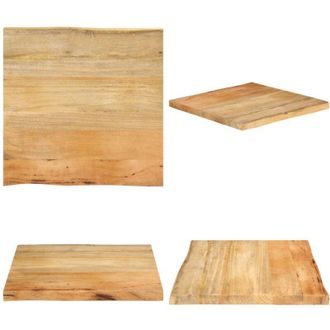 vidaXL Piano per Tavolo 60x60x3,8cm Bordi Vivi in Legno Massello Mango - Tavolo in legno - Legno di mango
