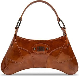 Charlotte Knowles Razr logo-lettering shoulder bag - women - Calf Leather/Viscose/Cotton - One Size - Brown