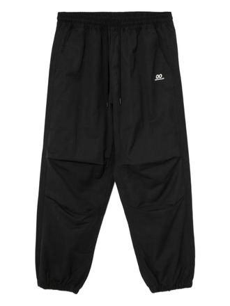 Chocoolate logo-embroidered trousers - women - Cotton/Polyester - M - Black