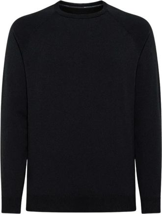 Roberto Ricci Design Regular Fit Technische Katoenen Trui - Heren - Ronde hals truien - Zwart - 3XL - Katoen - Truien & Vesten